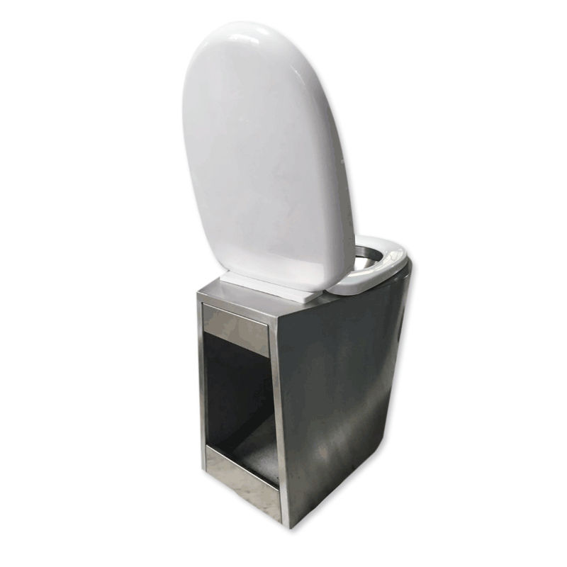 3L 6L Flush Volume Stainless Steel Prison Toilet SS304 For High Speed Rail