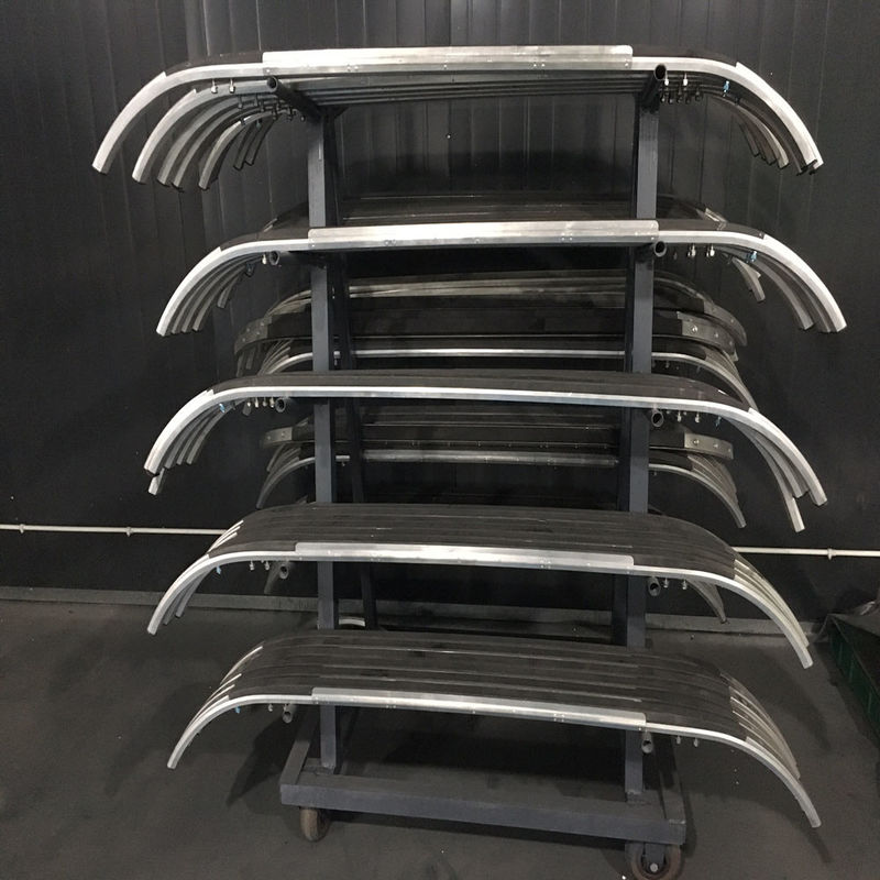 Carbon strip Carbon current collector for pantograph with AlCarrier