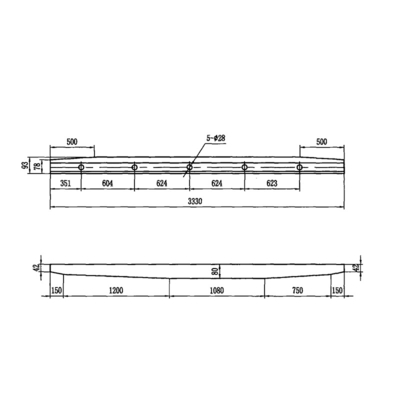 High Manganese Steel Railway Check Rail